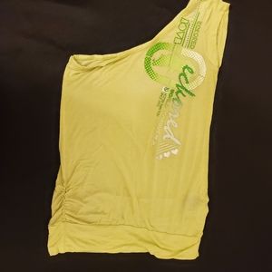 Ecko lime green one shoulder women's shirt
